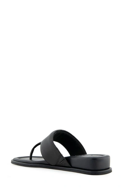 Aerosoles Barry T-strap Sandal In Black Leather