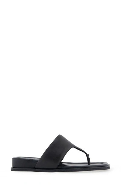 Aerosoles Barry T-strap Sandal In Black Leather