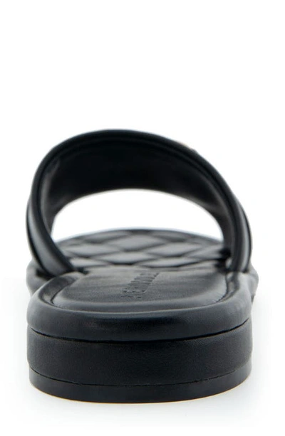Aerosoles Big Charm Slide Sandal In Black Pu