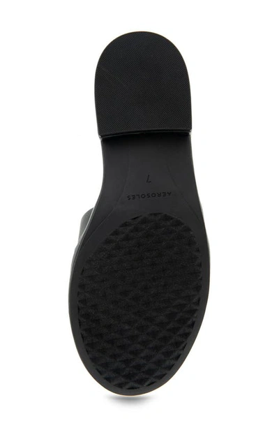 Aerosoles Big Charm Slide Sandal In Black Pu