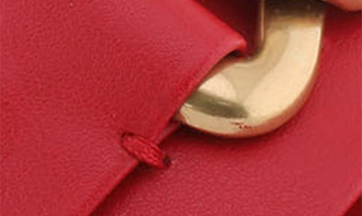 Aerosoles Big Charm Slide Sandal In Racing Red Pu Leather