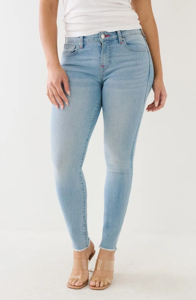 Shop True Religion Brand Jeans Jennie Mid Rise Skinny Jeans In Light Rainy Wash