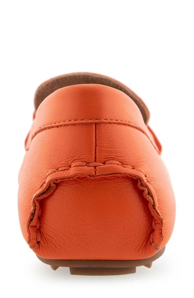 Shop Aerosoles Case Buckle Flat In Mandarin Leather