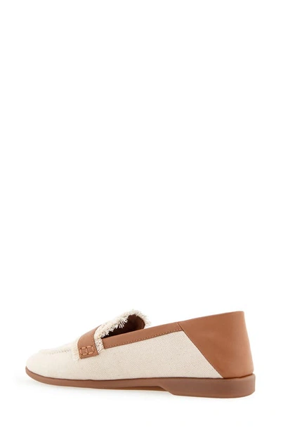 Aerosoles Brik Woven Loafer In Cream Canvas