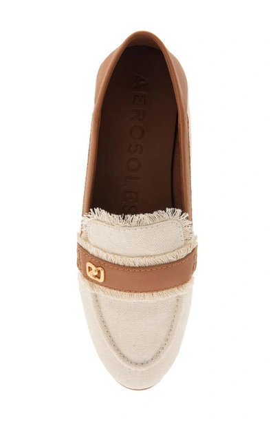 Shop Aerosoles Brik Woven Loafer In Cream Canvas