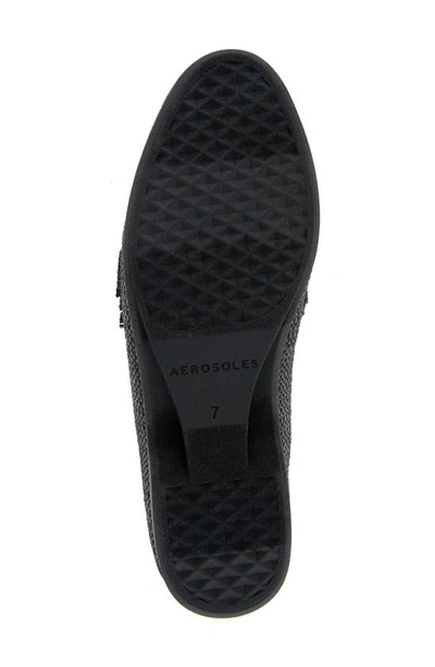 Aerosoles Bay Womens Casual Loafers In Black Raffia