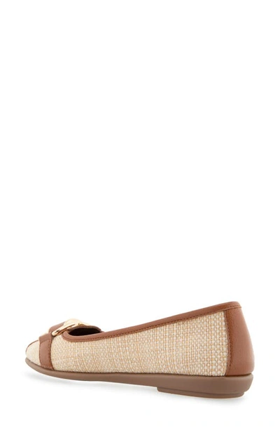 Shop Aerosoles Bentley Ballet Flat In Natural Raffia