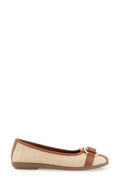 Shop Aerosoles Bentley Ballet Flat In Natural Raffia