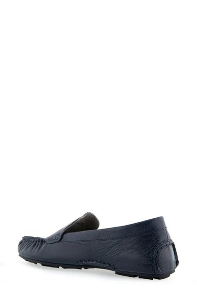 Shop Aerosoles Coby Moc Toe Loafer In Navy Leather