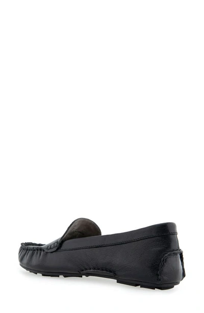 Shop Aerosoles Coby Moc Toe Loafer In Black Leather