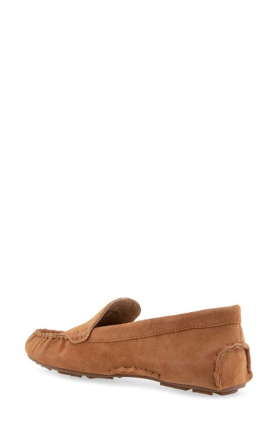 Shop Aerosoles Coby Moc Toe Loafer In Tan Suede
