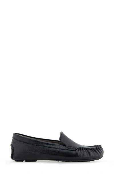 Shop Aerosoles Coby Moc Toe Loafer In Black Leather