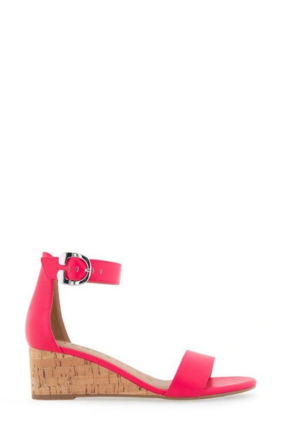 Shop Aerosoles Willis Wedge Heel Sandal In Virtual Pink Pu