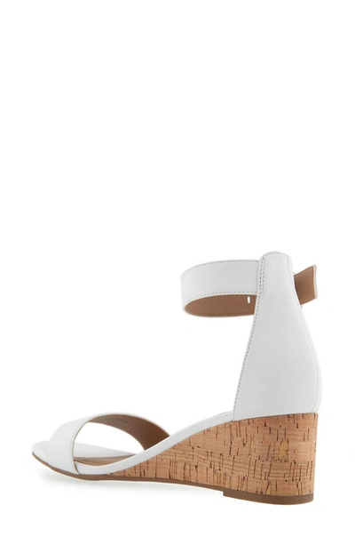 Aerosoles Willis Wedge Heel Sandal In White Pu