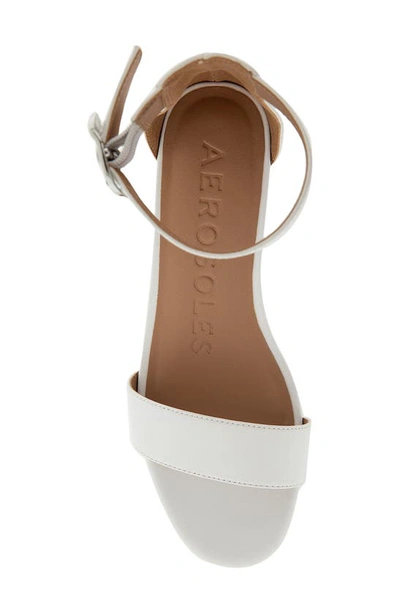 Aerosoles Willis Wedge Heel Sandal In White Pu