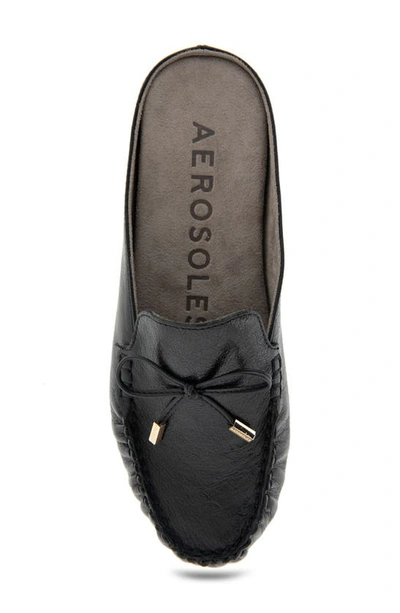 Shop Aerosoles Cody Moc Toe Mule In Black Leather