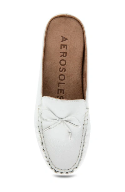 Shop Aerosoles Cody Moc Toe Mule In White Leather