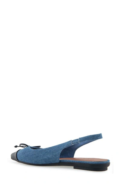 Shop Aerosoles Donna Cap Toe Slingback In Medium Blue Denim