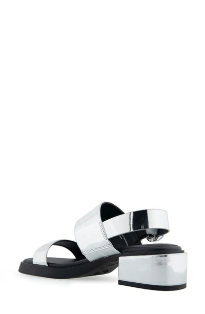 Shop Aerosoles Dove Platform Sandal In Silver Mirror Metallic