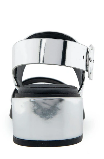 Aerosoles Dove Platform Sandal In Silver Mirror Metallic