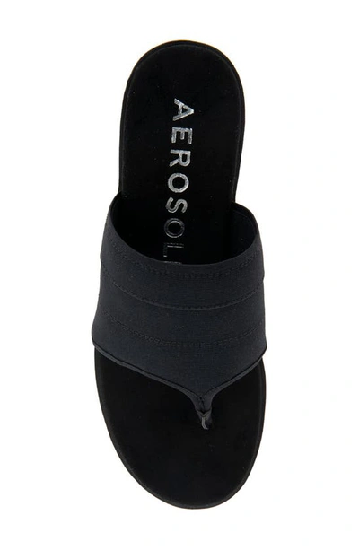 Shop Aerosoles Ilectra Wedge Sandal In Black Elastic