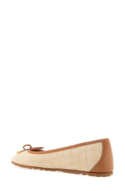 Shop Aerosoles Pia Ballet Flat In Natural Raffia