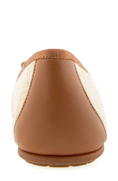 Shop Aerosoles Pia Ballet Flat In Natural Raffia