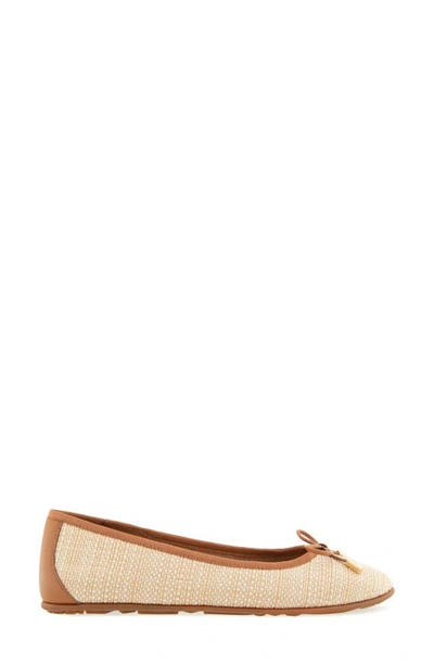 Shop Aerosoles Pia Ballet Flat In Natural Raffia