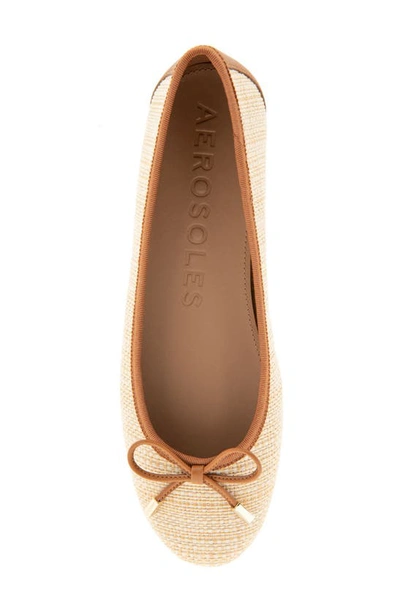 Shop Aerosoles Pia Ballet Flat In Natural Raffia