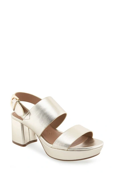 Shop Aerosoles Camilia Platform Sandal In Soft Gold