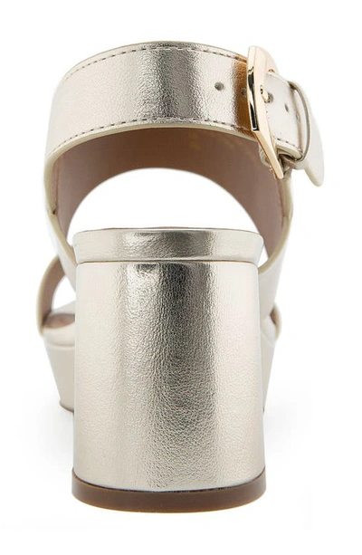 Aerosoles Camera Platform Sandal In Soft Gold