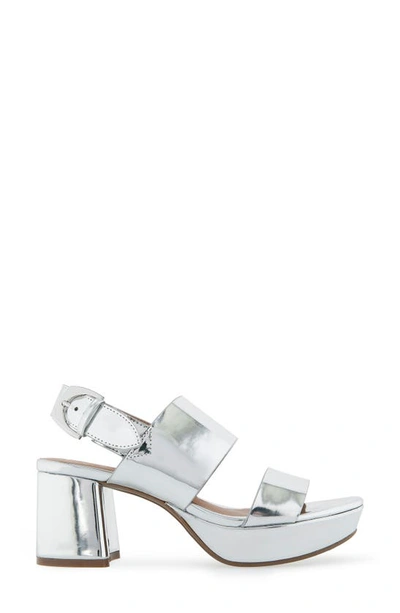 Shop Aerosoles Camilia Platform Sandal In Silver Metallic