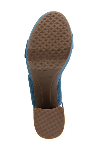 Shop Aerosoles Camilia Platform Sandal In Medium Blue Denim