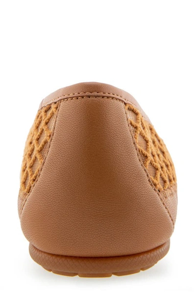 Aerosoles Palma Flat In Tan Mesh