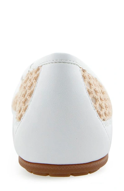Aerosoles Palma Flat In White Mesh