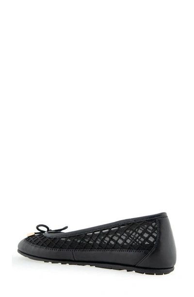 Shop Aerosoles Palma Flat In Black Mesh