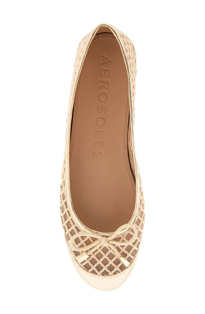 Shop Aerosoles Palma Flat In Natural Mesh