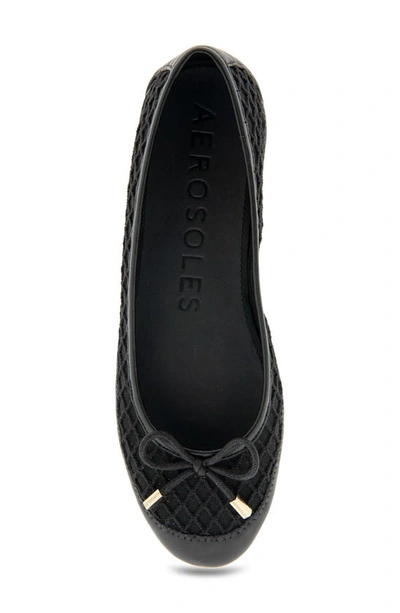 Shop Aerosoles Palma Flat In Black Mesh