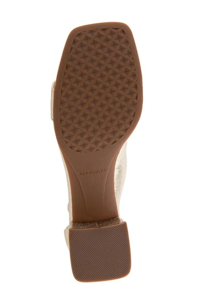 Shop Aerosoles Eliza Square Toe Sandal In Platino Leather