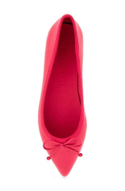 Shop Aerosoles Dumas Pointed Toe Ballet Flat In Virtual Pink Leather