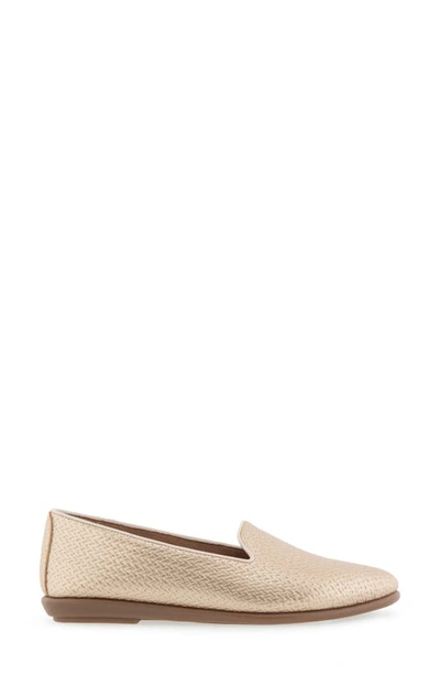 Aerosoles Betunia Smoking Slipper In Soft Gold Pu