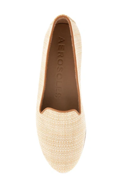 Shop Aerosoles Betunia Smoking Slipper In Natural Raffia