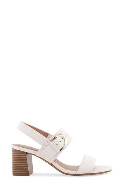 Shop Aerosoles Ellazia Slingback Sandal In Eggnog Pu Leather