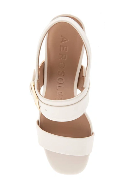 Shop Aerosoles Ellazia Slingback Sandal In Eggnog Pu Leather