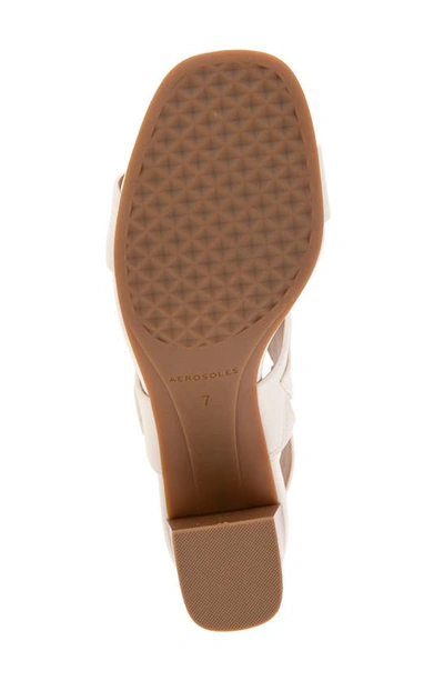 Shop Aerosoles Ellazia Slingback Sandal In Eggnog Pu Leather