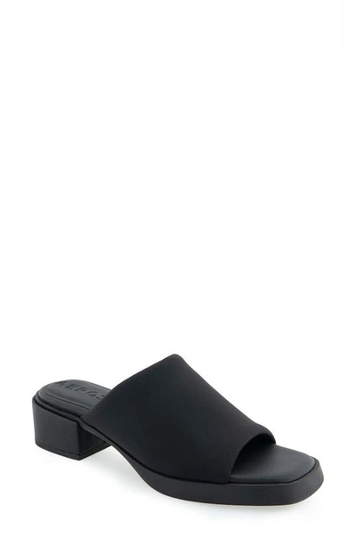 Shop Aerosoles Denise Platform Sandal In Black Stretch