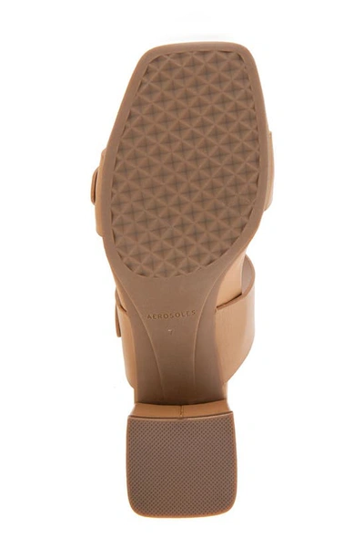 Shop Aerosoles Estella Block Heel Sandal In Doe Leather