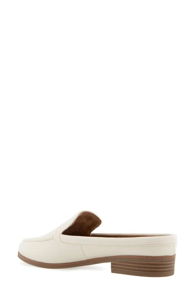 Shop Aerosoles Enright Moc Toe Mule In Eggnog Pu Leather