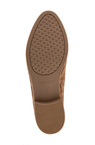 Aerosoles Enright Moc Toe Mule In Leopard Metallic Faux Suede