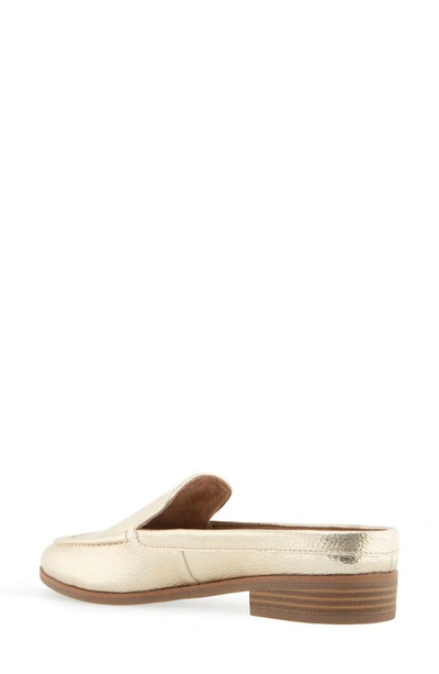 Shop Aerosoles Enright Moc Toe Mule In Soft Gold Pu